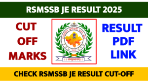 RSMSSB JE Result 2025