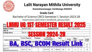 LNMU UG 1st Semester Result 2024-28
