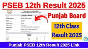 Punjab Board 12th Result 2025