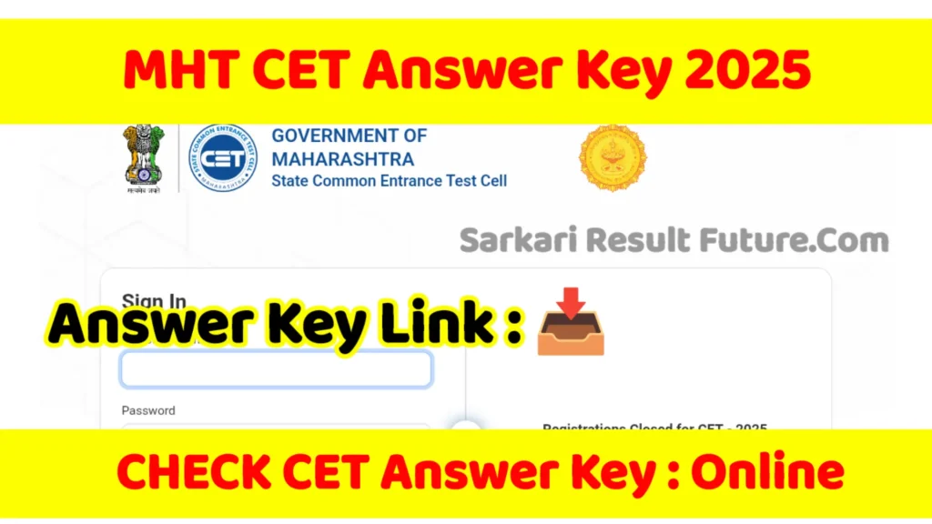 MHT CET Answer Key 2025, PCM PCB Response Sheet, Click Now 4 MHT CET Answer Key 2025