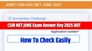 CSIR NET Answer Key 2025