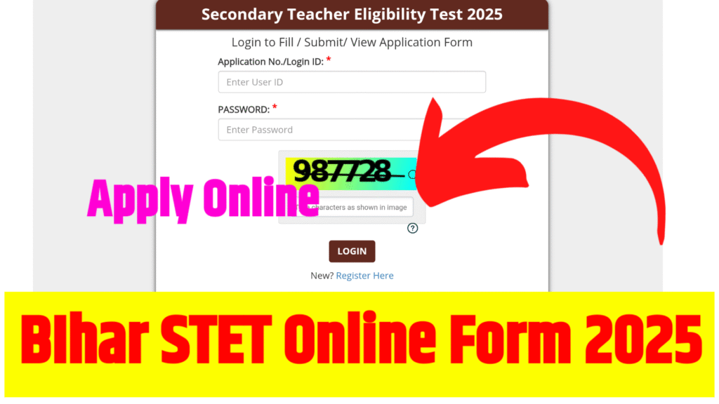 Bihar STET 2025 Application form