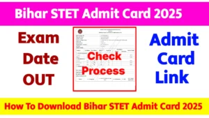 Bihar STET Admit CARD 2025