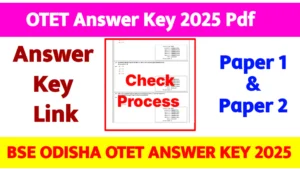 OTET Answer Key 2025