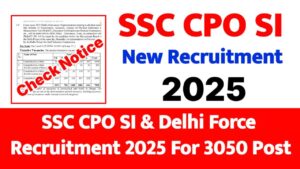 SSC CPO SI Recruitment 2025