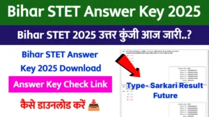 Bihar STET Answer Key 2025