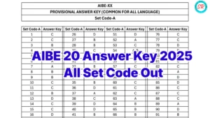 AIBE 20 Answer Key 2025