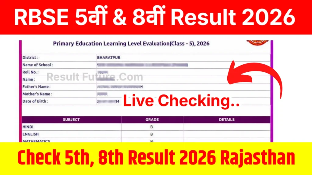 RBSE 5th 8th Result 2026