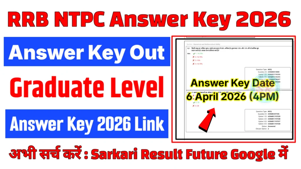 RRB NTPC Answer Key 2026