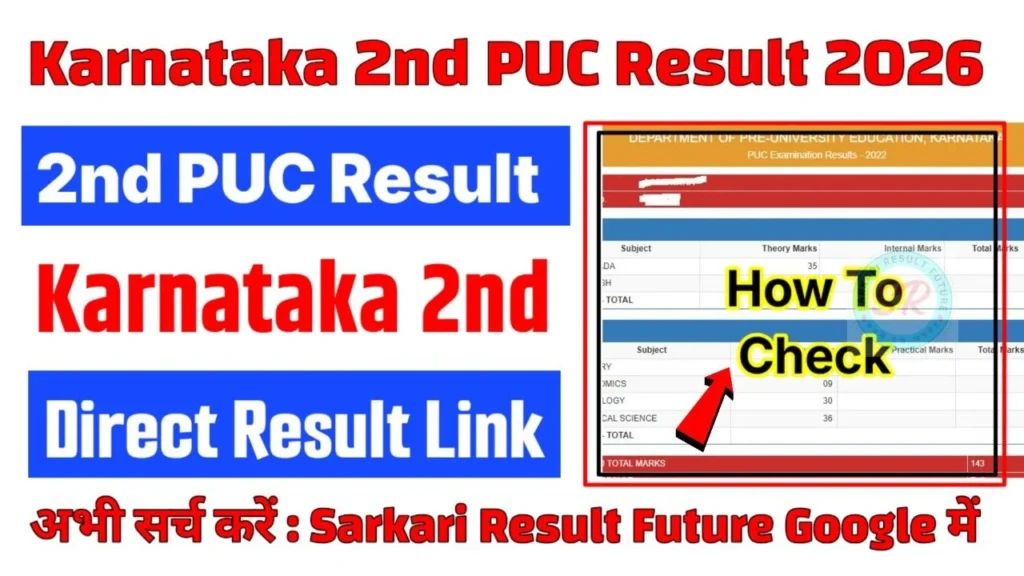 Karnataka 2nd PUC Result 2026